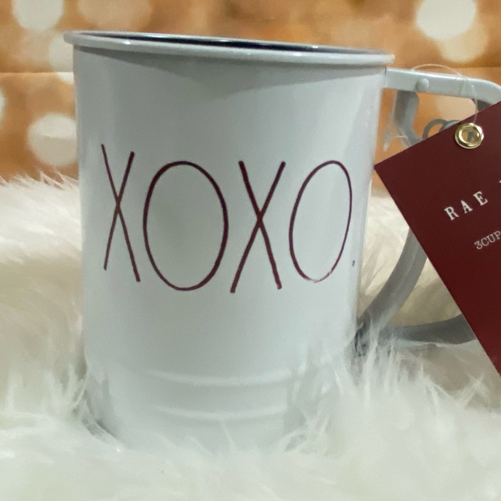 Rae Dunn White Large Letters Inscriber XOXO Flour Sifter